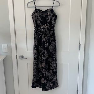 Black floral jumpsuit